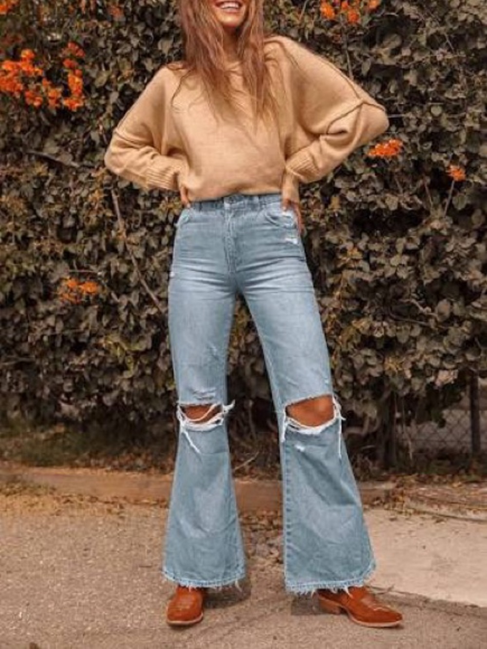 ROLLA'S Eastcoast Flare Distressed Jeans